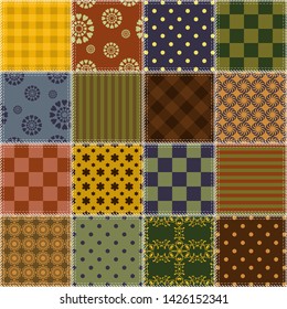 patchwork background with different patterns	