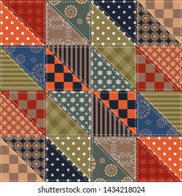 patchwork background with different patterns	