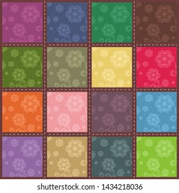 patchwork background with different patterns	