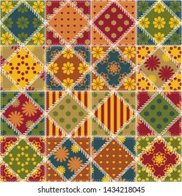 patchwork background with different patterns	