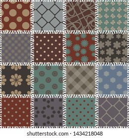 patchwork background with different patterns	