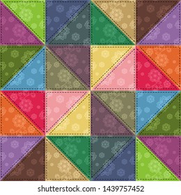 patchwork background with different patterns