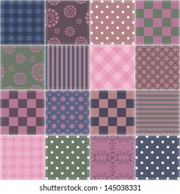 patchwork background with different patterns