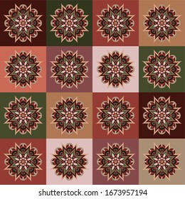 patchwork background with different patterns