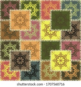 patchwork background with different patterns	
