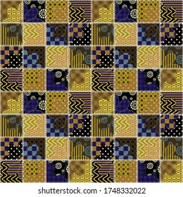 patchwork background with different patterns