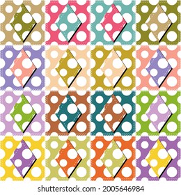 patchwork background with different patterns