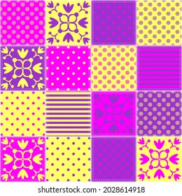 patchwork background with different patterns	
