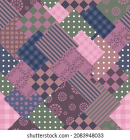 patchwork background with different patterns	
