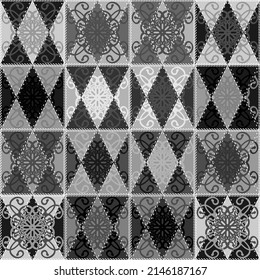 patchwork background with different patterns	
