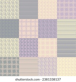patchwork background with different patterns	