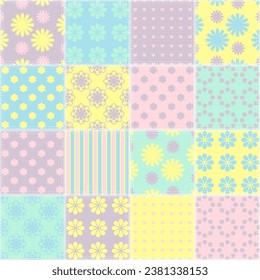 patchwork background with different patterns	