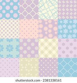 patchwork background with different patterns	