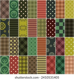 patchwork background with different patterns