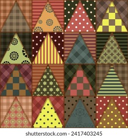patchwork background with different patterns