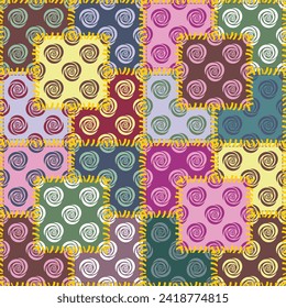 patchwork background with different patterns