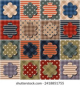 patchwork background with different patterns	