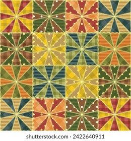 patchwork background with different patterns