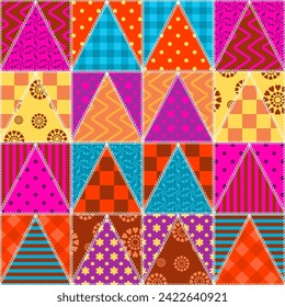 patchwork background with different patterns