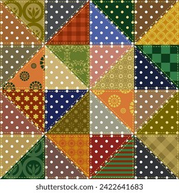 patchwork background with different patterns