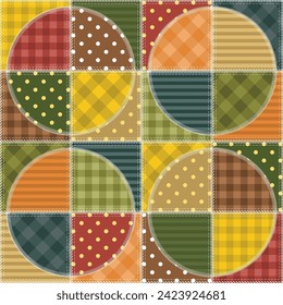 patchwork background with different patterns