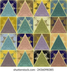 patchwork background with different patterns
