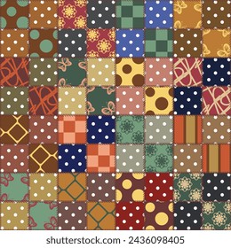 patchwork background with different patterns