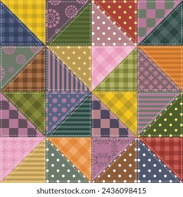 patchwork background with different patterns