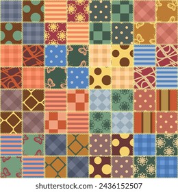 patchwork background with different patterns