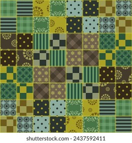 patchwork background with different patterns