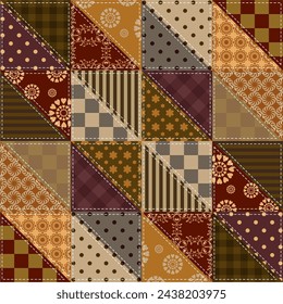 patchwork background with different patterns