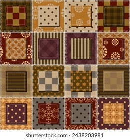 patchwork background with different patterns