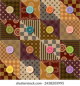 patchwork background with different patterns