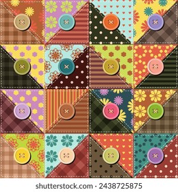 patchwork background with different patterns