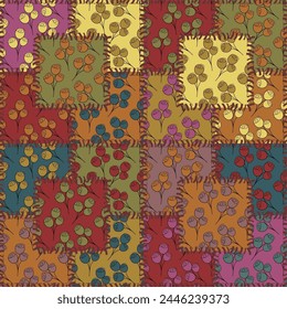 patchwork background with different patterns	
