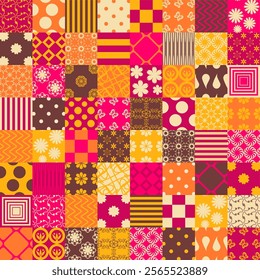 patchwork background with different patterns	
