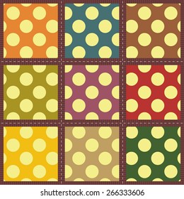 patchwork background with different patterns 
