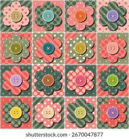 patchwork background with different patterns	
