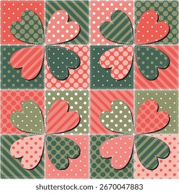 plano de fundo de patchwork com padrões diferentes	
