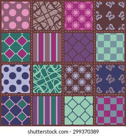 patchwork background with different patterns