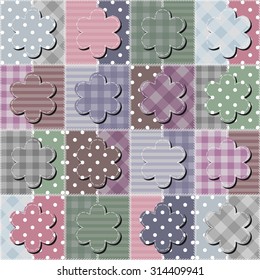 patchwork background with different patterns