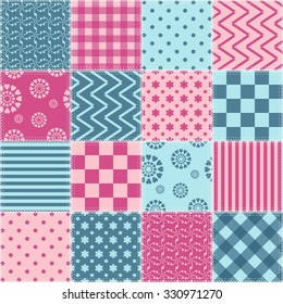 patchwork background with different patterns
