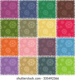 patchwork background with different patterns