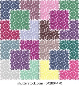 patchwork background with different patterns