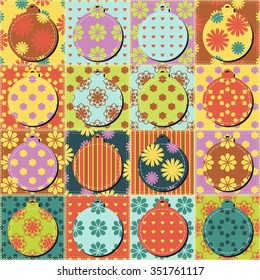 patchwork background with different patterns