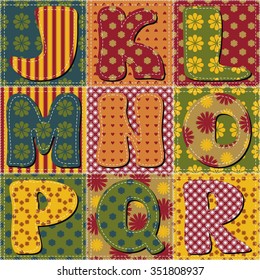 patchwork background with different patterns