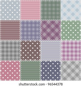 patchwork background with different patterns