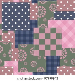patchwork background with different patterns