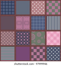 patchwork background with different patterns
