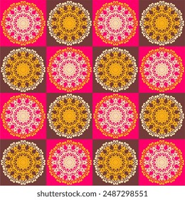 patchwork background with different patterns print for textile, paper, objects, seamless artistic decor handmade illustration vector 	